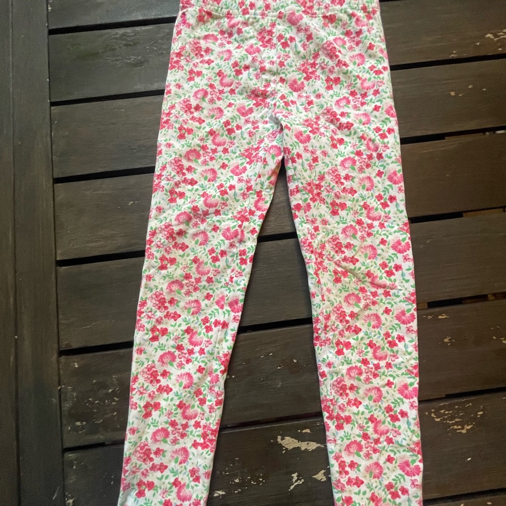 Polo by Ralph Lauren Girls' Floral Leggings - Pink & White
